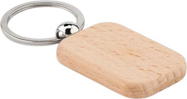 Actual product image MidOcean Poty Wood Rectangular Wooden Keyring