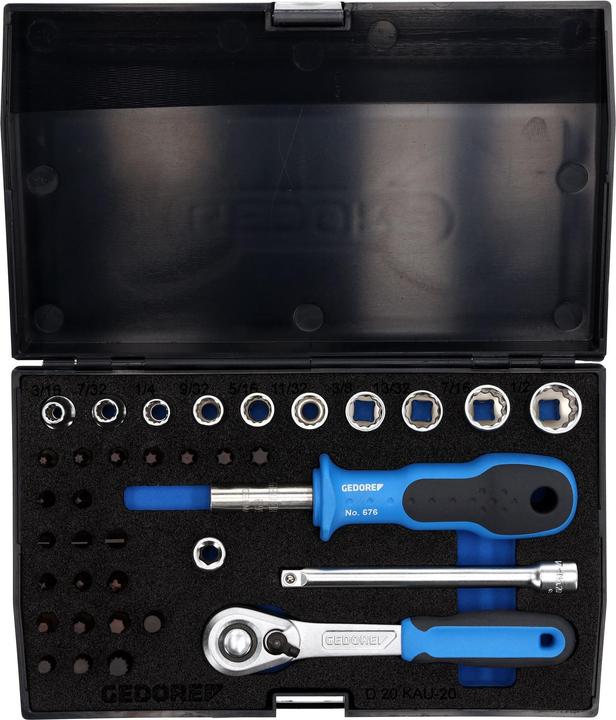Image du produit Gedore D 20 KAU-20 Jeu de douilles 1/4" 37 pièces UD-IN-IS-PH-PZ-TX