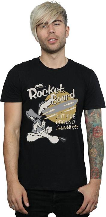 Immagine prodotto Looney Tunes Maglietta da uomo Rocket Board Wile E Coyote in cotone (L)