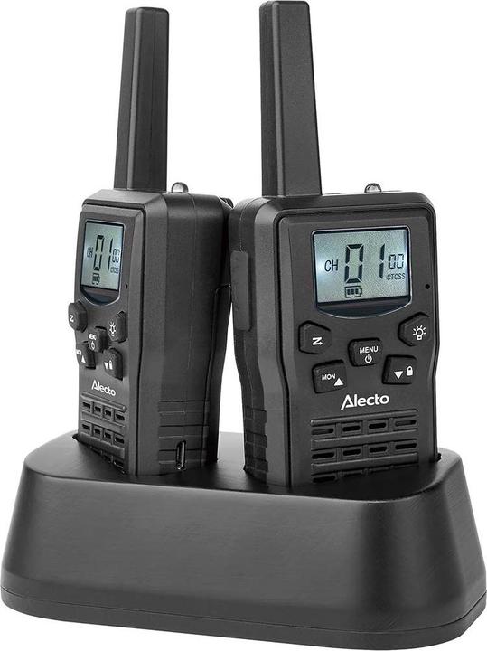 Actual product image Alecto Walkie-Talkie Set | 2 Handsets | Bis zu 10 km | Frequenzkanäle: 8 | PTT / VOX | 24 h Standby (10 km)