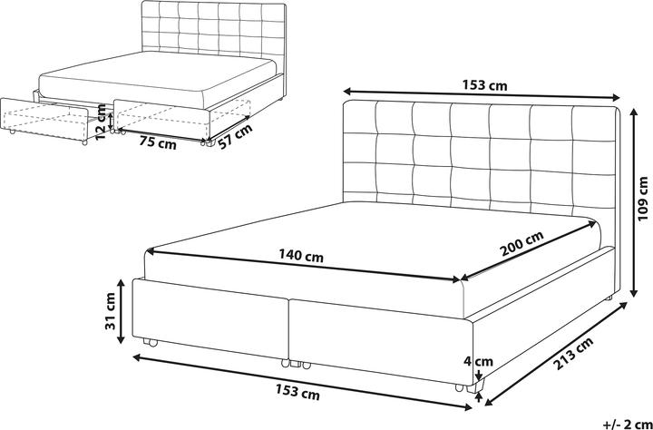 Actual product image Beliani Rochelle (140 x 200)