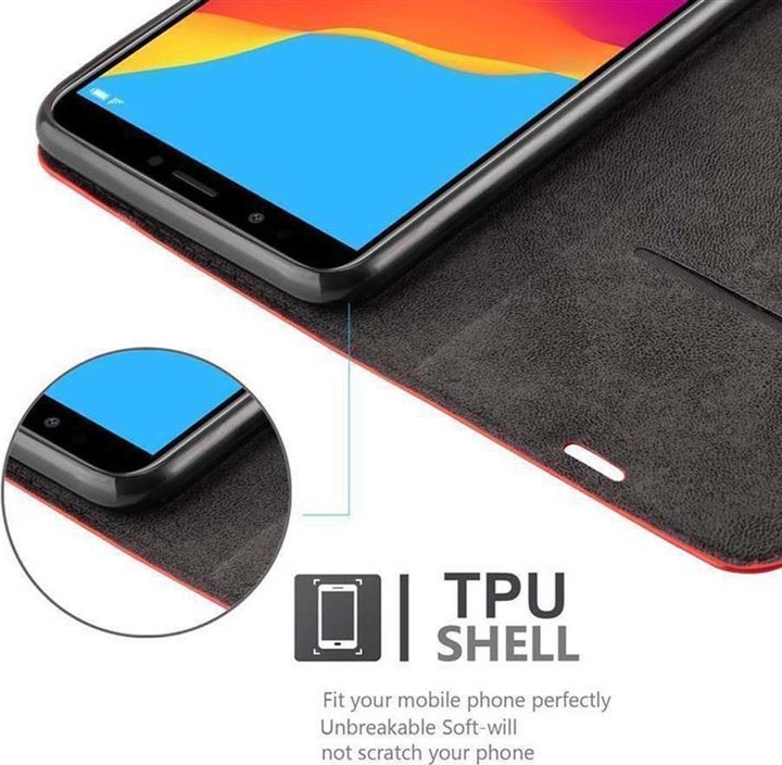 Actual product image Cadorabo Book Invisible Magnet Cover (Honor 7c)
