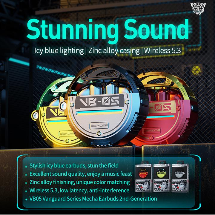 Immagine prodotto Wekome Cuffie senza fili Bluetooth V5.3 TWS Rosso (4.50 h, Senza fili)