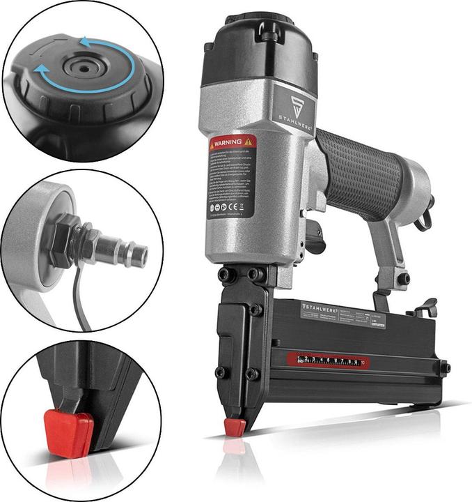 Actual product image Stahlwerk Pneumatic nailer DN-50 ST 2 in 1 with 5-7 bar working pressure