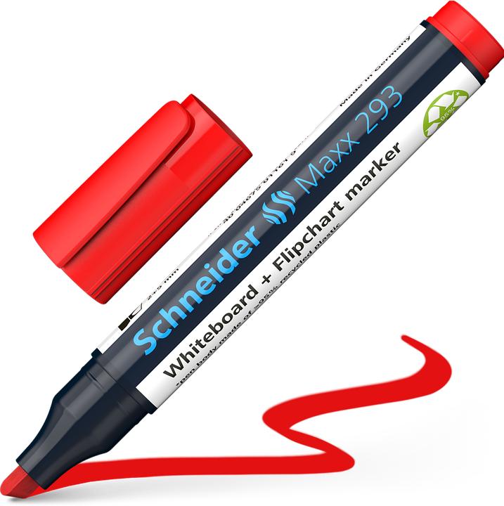 Actual product image Schneider Whiteboard/flipchart marker Maxx 293 2-5mm red wedge tip (1x)