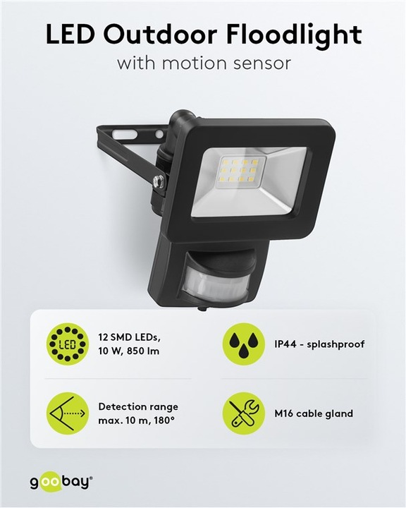 Produktbild Goobay LED Aussenstrahler (850 lm, IP44)