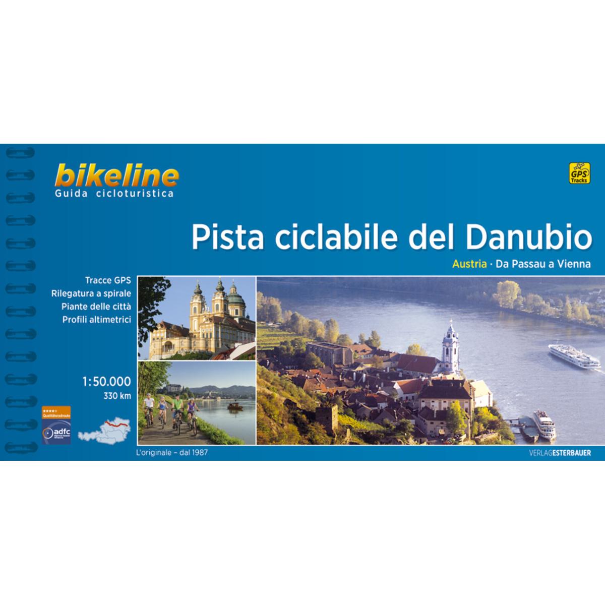 Bikeline Pista ciclabile del Danubio, Landkarte