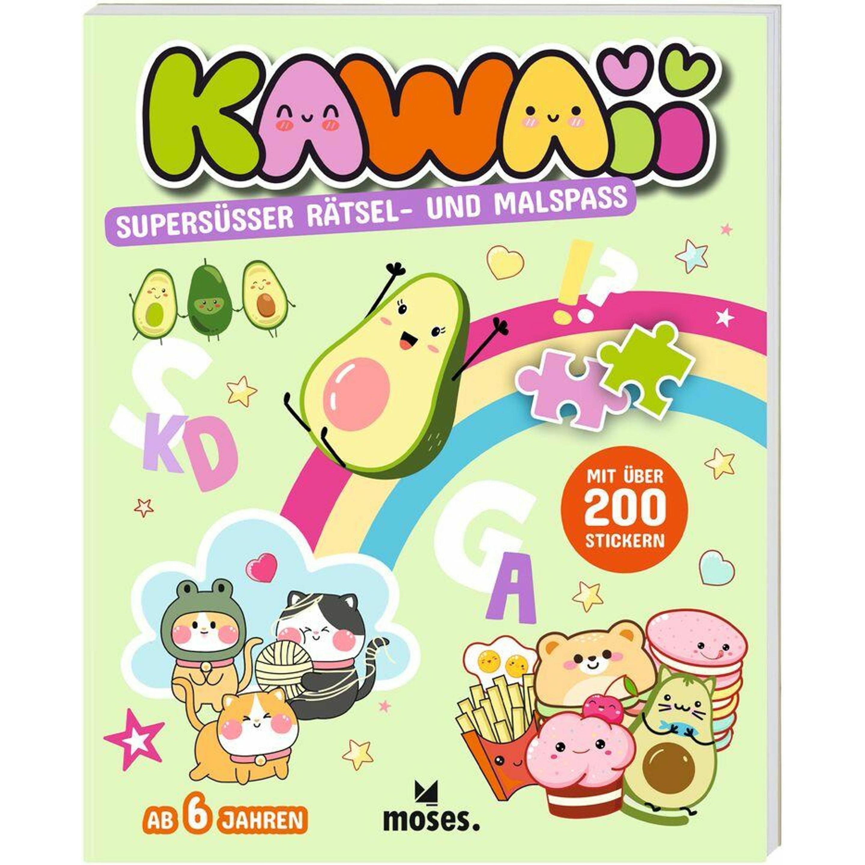 Moses KAWAII Supersüsser Rätsel- und Malspass (49240948)