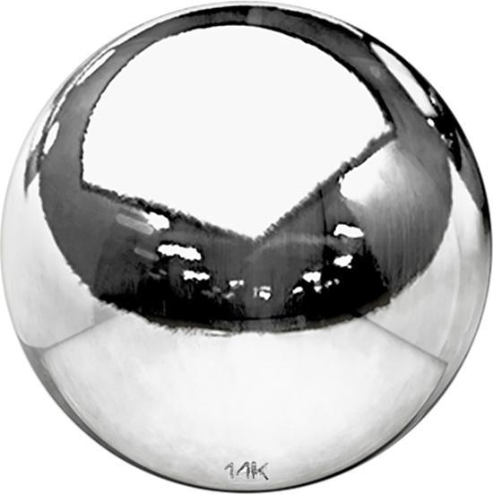 Image du produit Star Piercing Boule en or blanc 14k (sans laiton, Or 14k)