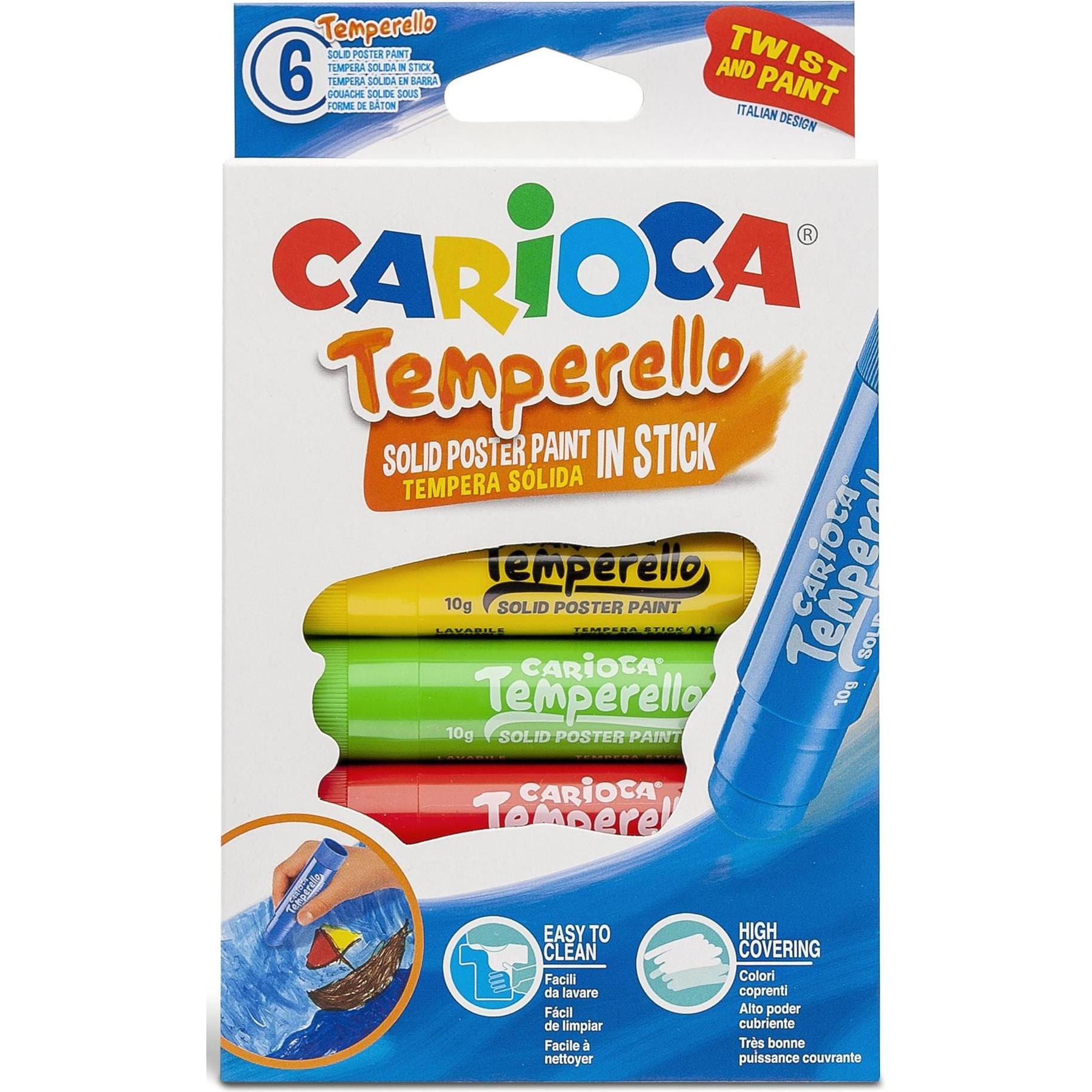 Carioca, Künstlerfarbe + Bastelfarbe, Temperello (Mehrfarbig)
