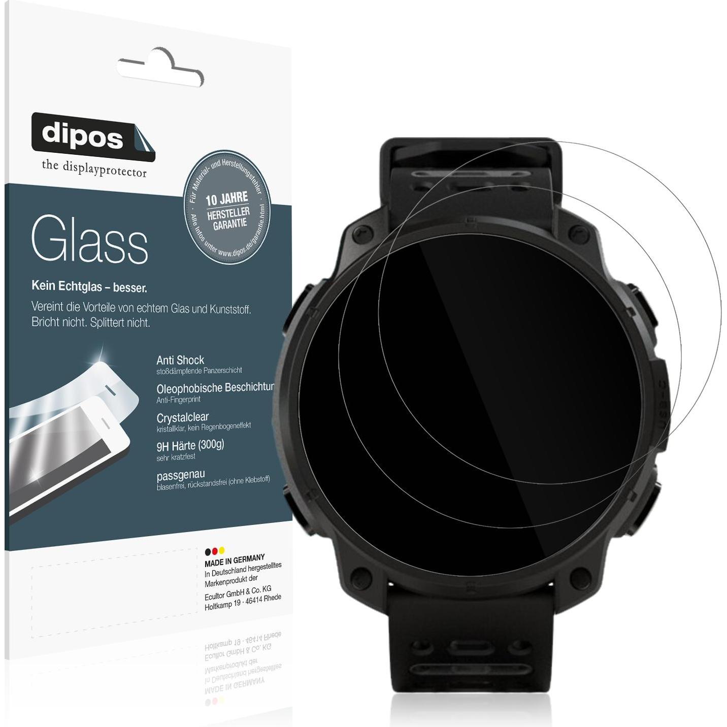 Dipos Anti-Shock Displayschutz 9H, Smartwatch Schutzfolie, Transparent