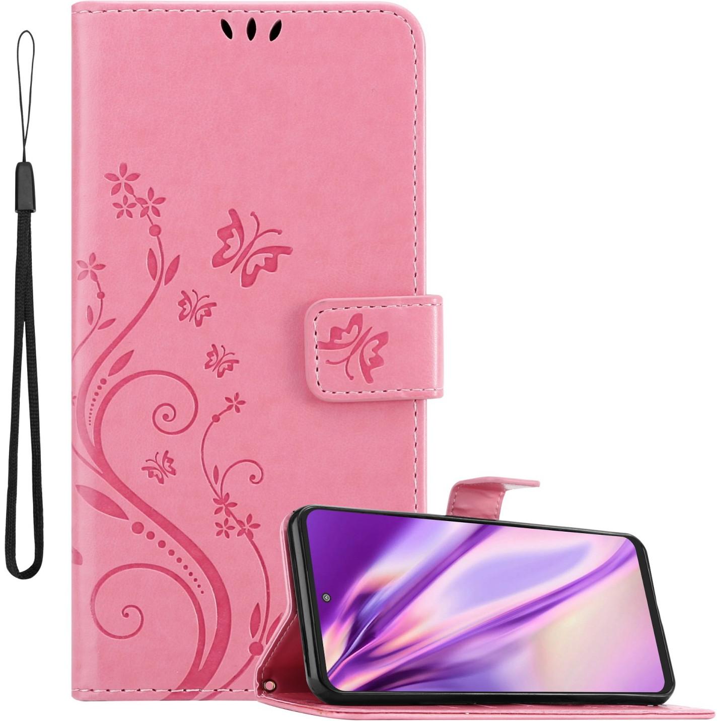 Cadorabo Flower Book Hülle für Motorola EDGE 20 LITE / FUSION (Motorola Edge 20 Lite, Motorola Edge 20 Fusion), Smartpho...