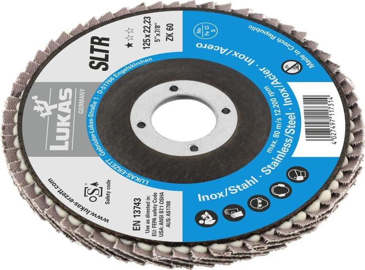 Actual product image Lukas Flap disc SLTR universal Ø 125 mm zirconia alumina grit 60 (60)