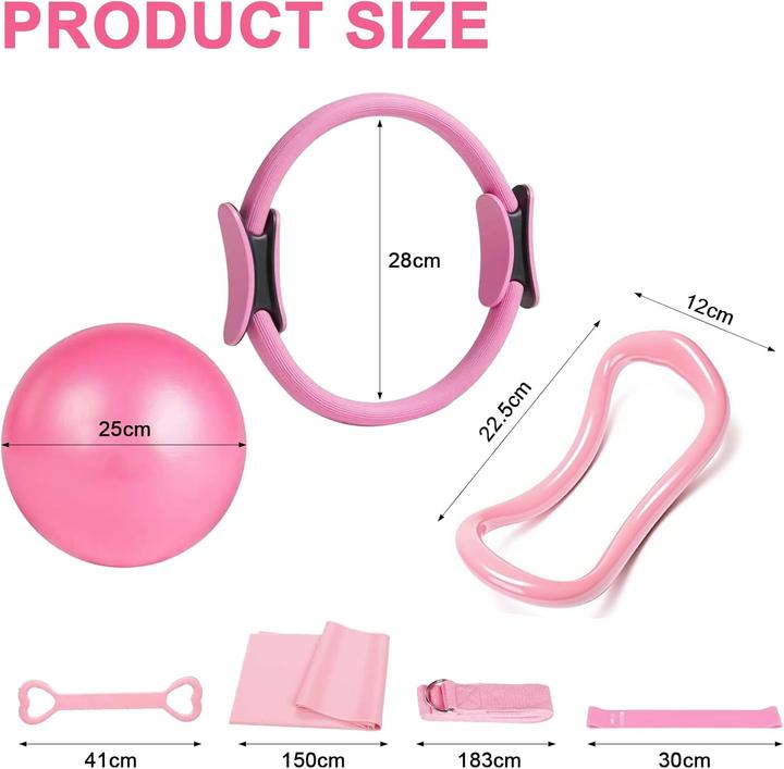 Actual product image Kindlume Pilates Fitness-Set (13-teilig) mit Gymnastikball