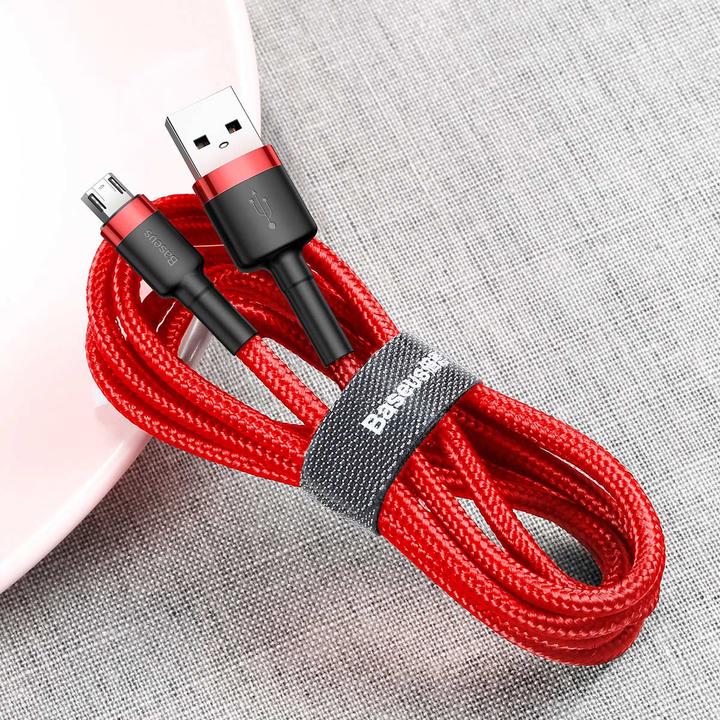 Immagine prodotto Baseus Cavo cafule USB per Micro 2.4A 1M Rosso+Rosso (1 m, USB 2.0)