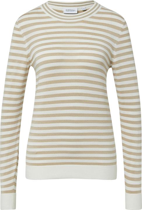 Produktbild Comma Strickpullover Schmaler Ringelpullover aus Feinstrick (34)