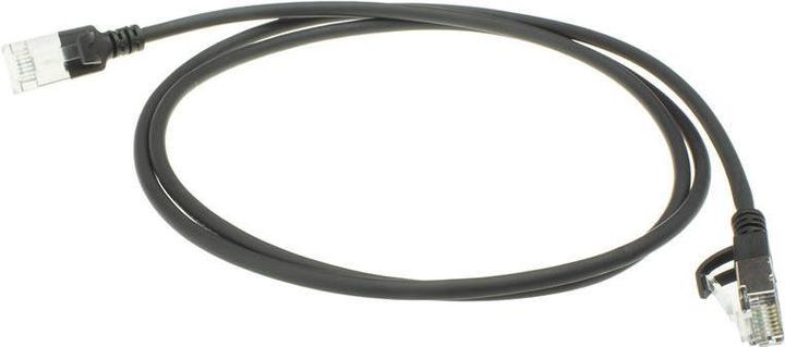 Produktbild ACT Black 7 meter LSZH U/FTP CAT6A datacenter slimline patch cable snagless with RJ45 connectors (U/FTP, CAT6a, 7 m)