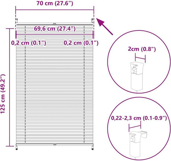 Actual product image VidaXL Rollo (70 x 125 cm)