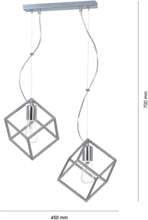 Image du produit famlights Julie en métal argenté 2 x E27 max.60W (E27)