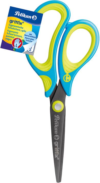 Productafbeelding Pelikan Schaar puntig Griffix 810296 neonfresh blauw linkshandig (15 cm)
