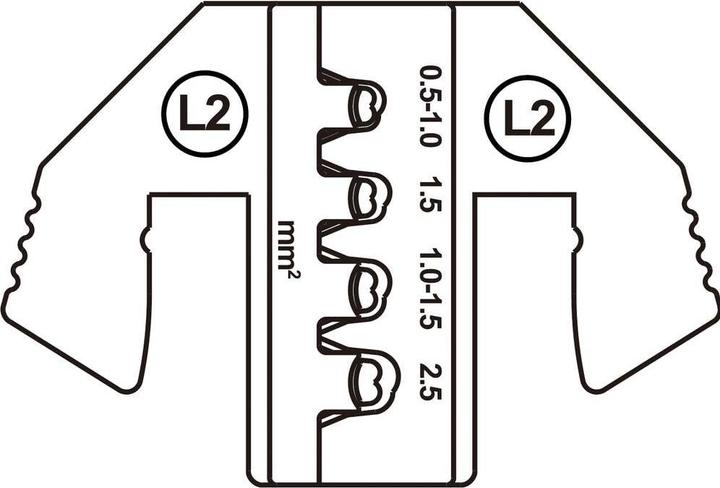Produktbild Toolcraft TO-9627222 Crimpeinsatz JT Aufnahme Kontakt, ST Buchsenkontakt 0.5 b
