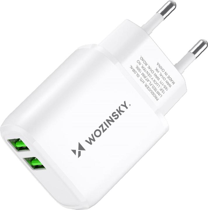 Actual product image Wozinsky CUWCW 2.4A 2 x USB-A wall charger - white