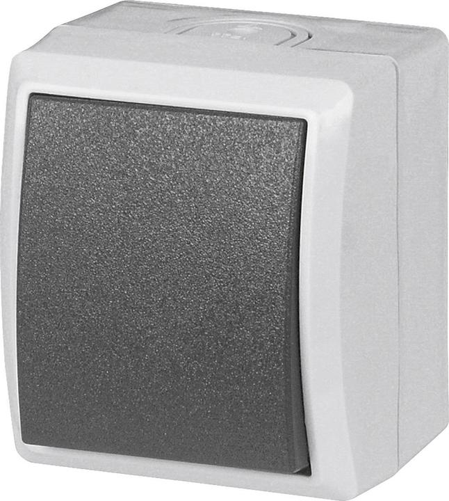 Actual product image REV Complete socket outlet with earthing contact and hinged cover AquaForm Light grey 0511581777