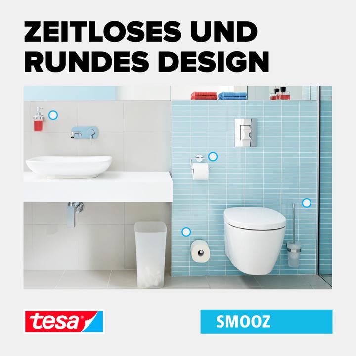 Produktbild tesa SMOOZ WC-Bürstengarnitur inkl. Klebelösung ohne Bohren