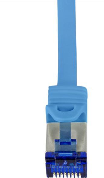 Actual product image LogiLink Patch cord Ultraflex, Cat.6A, S/FTP, 10 m, blue withCat.7 raw cable, extra flexible & soft cable m (S/FTP, CAT6a, 10 m)