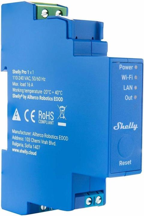 Actual product image Shelly Pro 1 (Switch actuator)