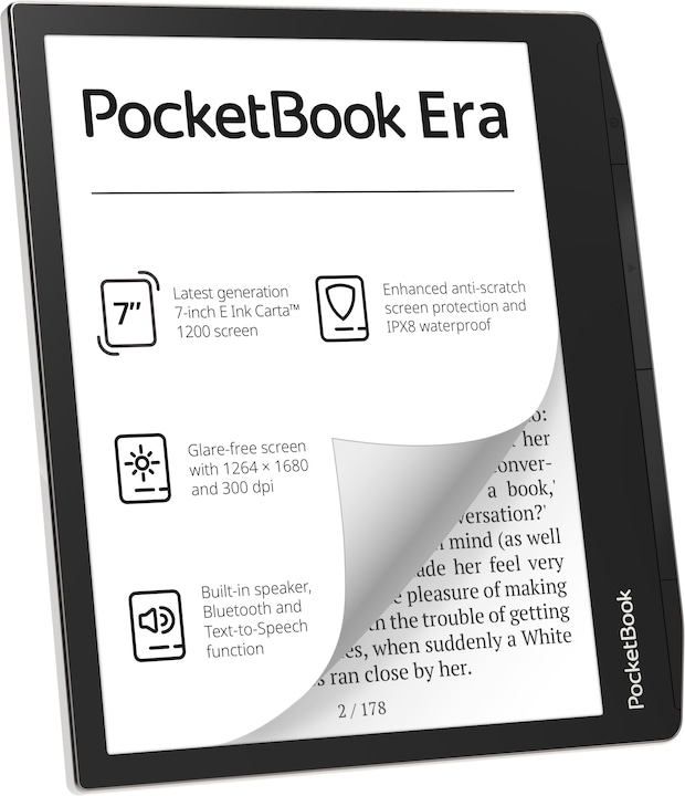 Actual product image PocketBook Era (7", 16 GB, Stardust Silver)