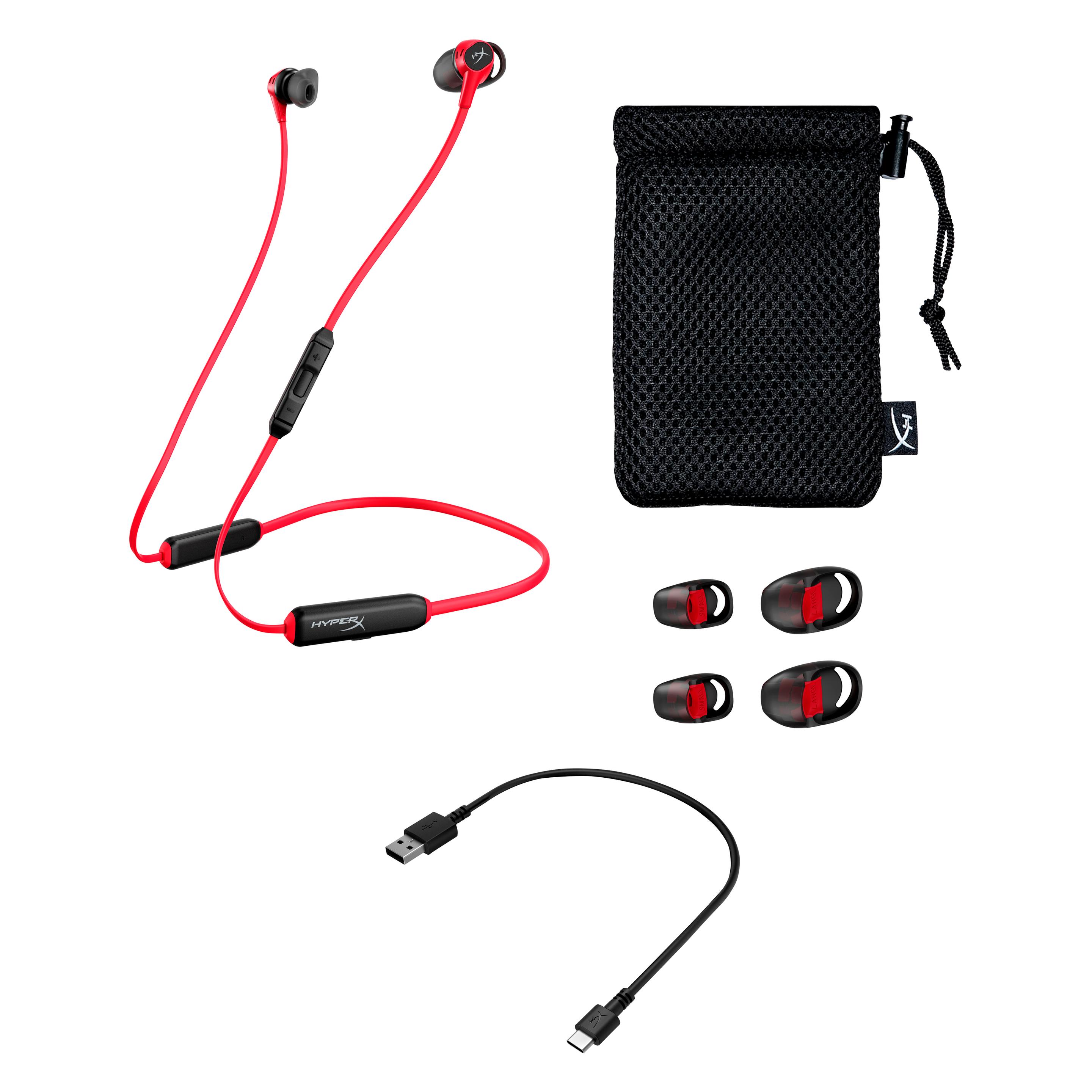 HP HyperX Cloud Buds Red (HEBBXX-MC-RD/G) (Kabellos), Gaming Headset, Schwarz