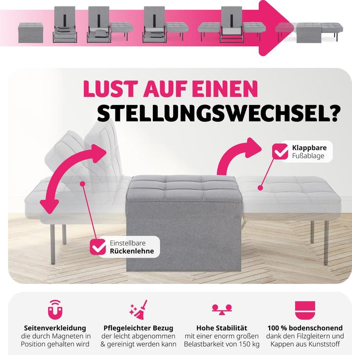 Produktbild tectake Schlafhocker Ponto