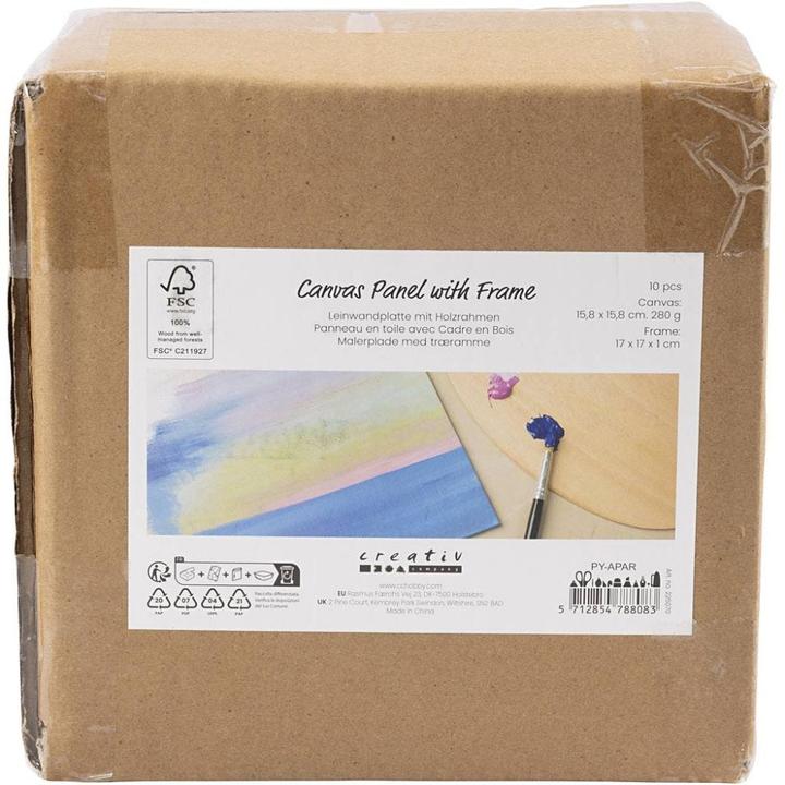 Image du produit Creativ Company Canvas panel with frame (15.80 x 15.80 cm)