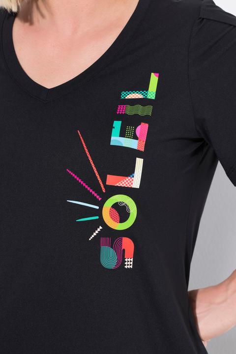 Produktbild Ulla Popken Funktionsshirt, Soleil, Classic, V-Ausschnitt, Halbarm (58)