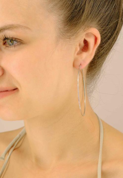 Actual product image Muau Creoles (750/18K white gold)