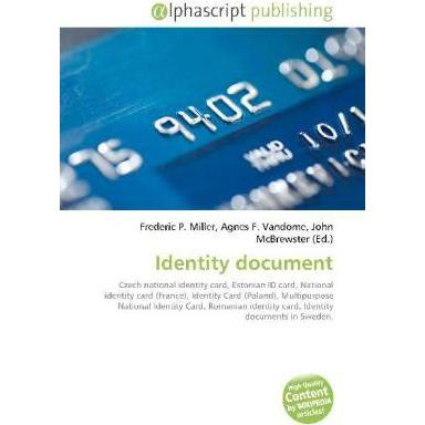 Identity document, Fachbücher von Agnes F. Vandome, Frederic P. Miller, John McBrewster