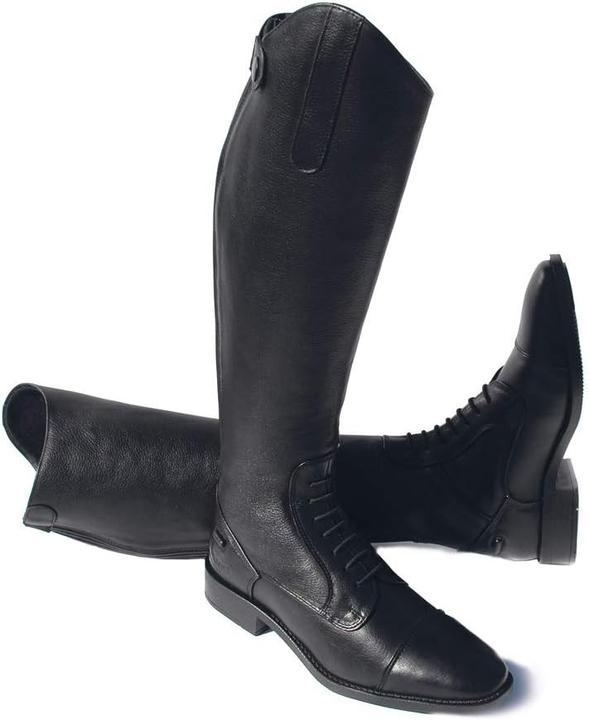 Rhinegold Elite Luxus Lederreitstiefel mit Komfort-Zipp und elastischem Kalfspanel (42)