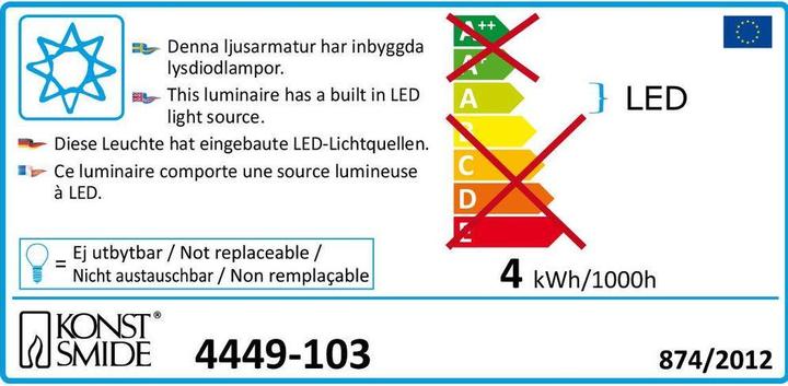 Energie-Label Konstsmide Lichtervorhang (0.20 m)
