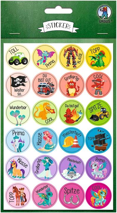 Actual product image Ursus Motif sticker motivation 96 pieces, Multicolor