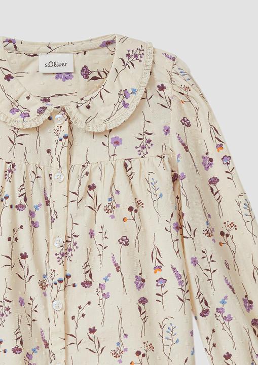 Immagine prodotto s.Oliver Bluse Strukturierte Bluse im A-Shape mit Bubikragen und Spitze (140)