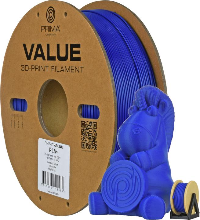 Actual product image Prima Creator PrimaValue PLA+ (PLA, 1.75 mm, 1.32 g, Blue)