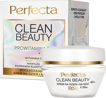 Actual product image DAX PERFECTA Clean Beauty wygładzający krem do twarzy na dzień i na noc 40+ 50ml (50 ml, Day cream, Night cream)