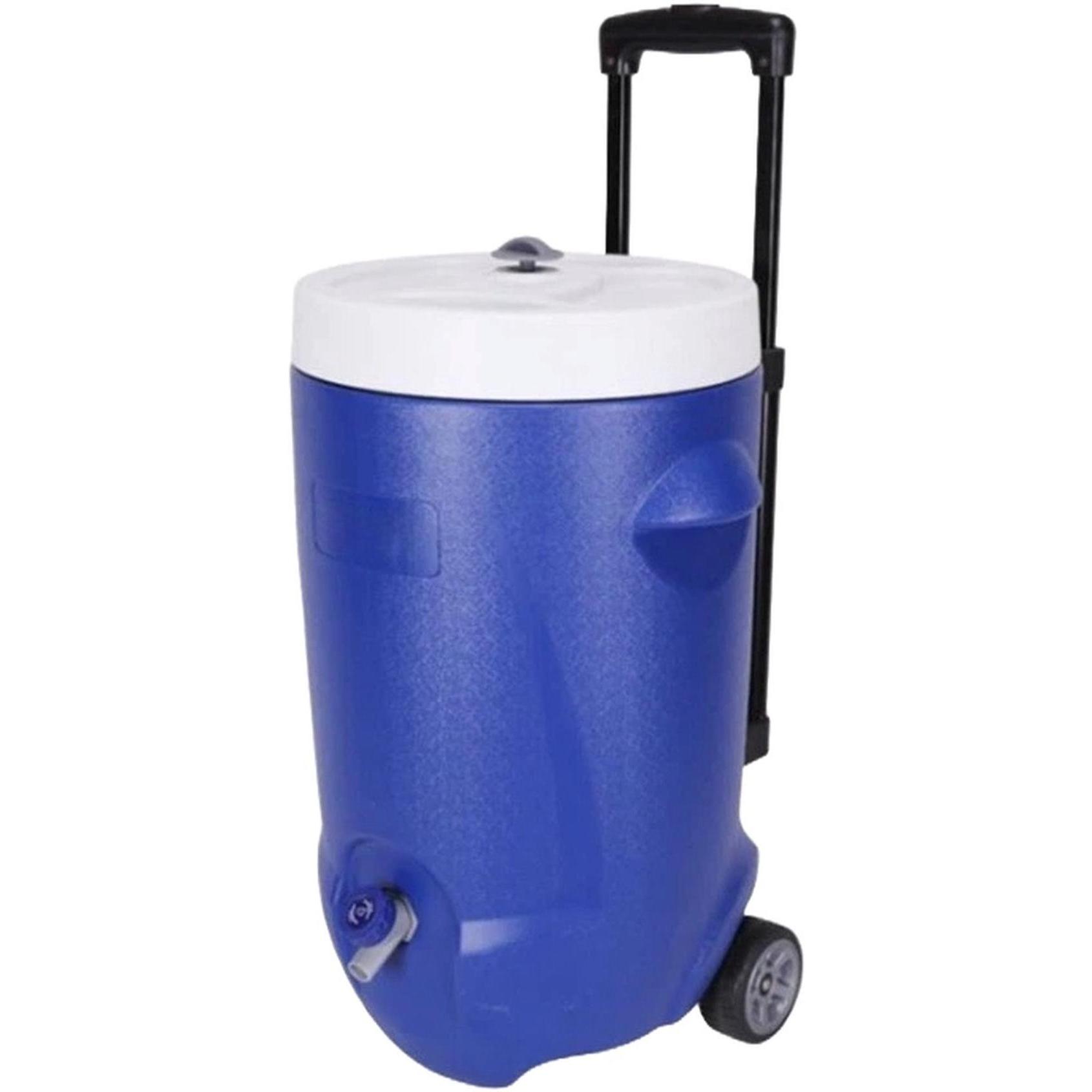 Steamy Cool 20 Roller - Isolierter Getränkespender / Trinkkühler mit Kran auf Rädern - 20 Liter - Bl, Secchiello + Raffredda bottiglie, Blu