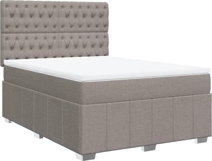 Actual product image vidaXL Bo x springbett mit Matratze 140 x 200 cm Stoff (140 x 200 cm)