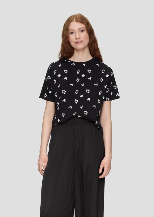 Produktbild S.Oliver T-Shirt T-Shirt aus Baumwolle mit All-over-Print im Loose Fit (L)