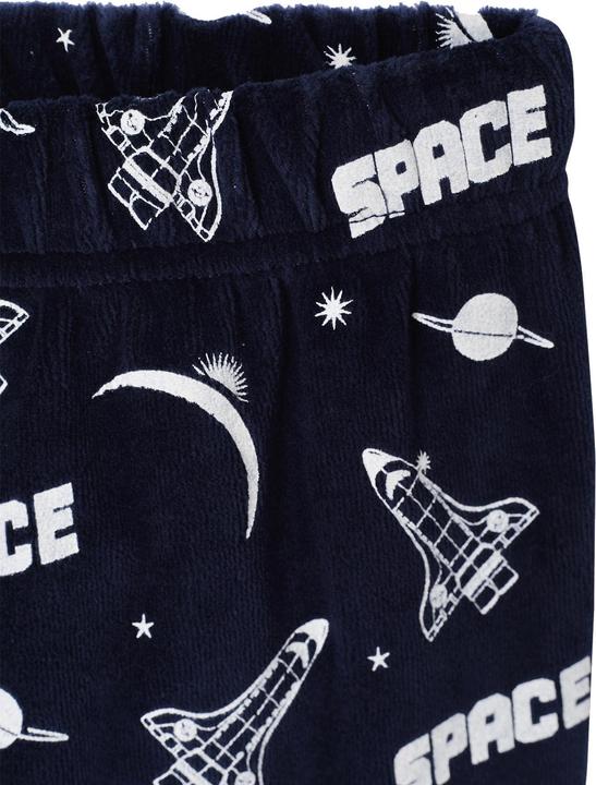 Actual product image Vertbaudet Jungen Samt-Schlafanzug mit Rakete und Recycling-Polyester (110)