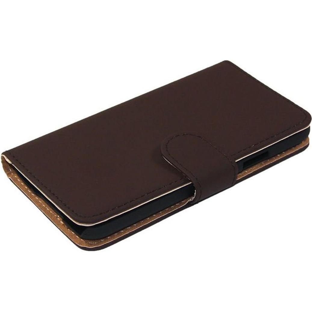 Thumbnail - König Design Schutzhülle Handytasche (Flip Quer) für Handy Apple iPhone 5 / 5s Dunkelbraun (Apple iPhone 5), Smartphone ...