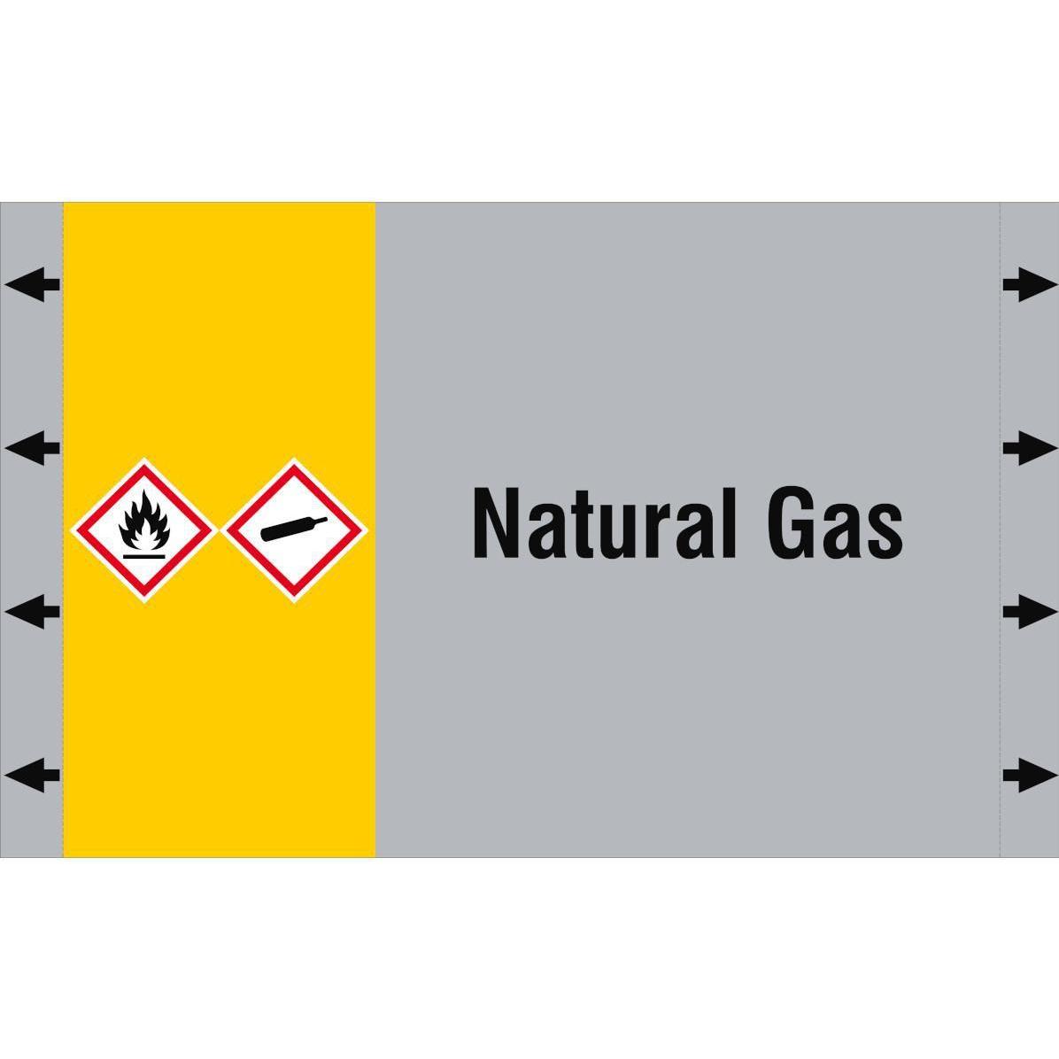 Brady, Etiketten, ISO 20560 Pipe Markers - Gas