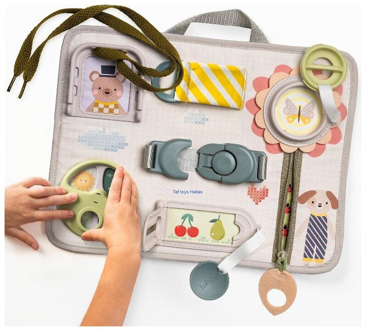 Actual product image Taf Toys Busy Board Snap 'n Learn